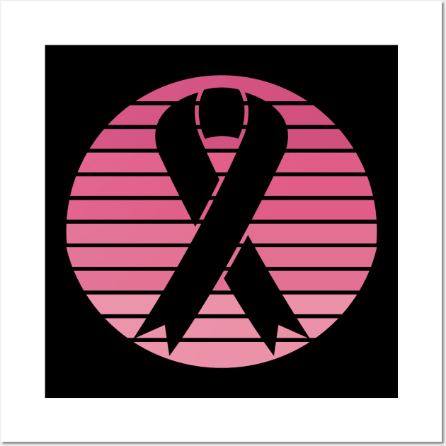 fight cancer pink ribbon Wall Art by Houseofwinning